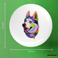 Button Husky Colorful rund