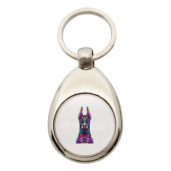 Schlüsselanhänger Doberman Colorful Schlüsselring