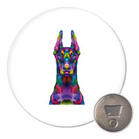 Magnet Doberman Colorful 59mm Kühlschrankmagnet