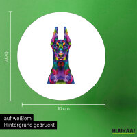 Aufkleber Doberman Colorful 10cm