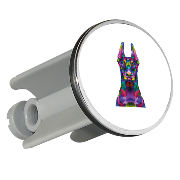 Waschbeckenstöpsel Doberman Colorful 4cm Abflussstopfen