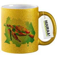 Glitzertasse Wasserschildkröte Colorful 330ml