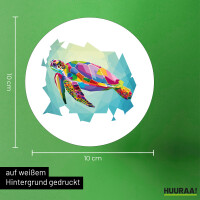 Aufkleber Wasserschildkröte Colorful 10cm