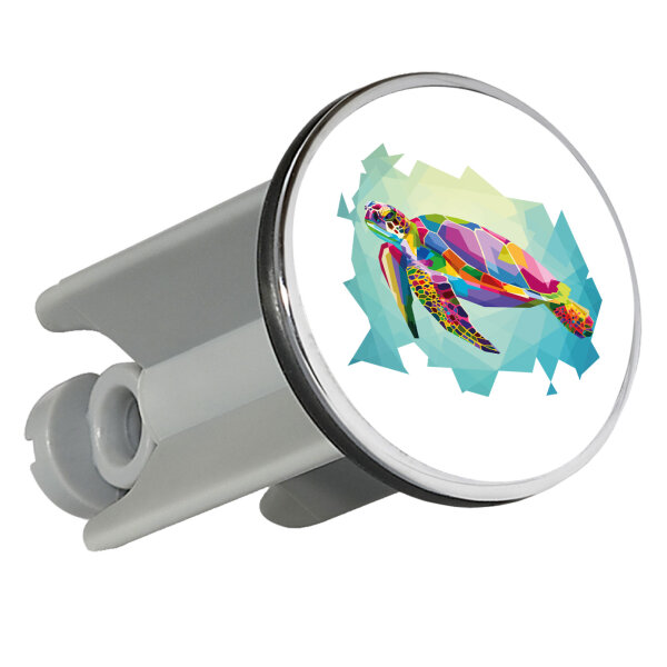 Waschbeckenstöpsel Wasserschildkröte Colorful 4cm