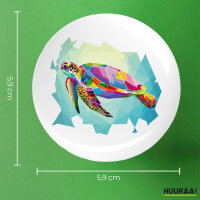 Button Wasserschildkröte Colorful