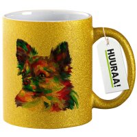 Glitzertasse Chihuahua Colorful 330ml