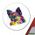 Aufkleber Chihuahua Colorful 10cm rund