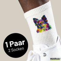 Unisex Socken Chihuahua Colorful Baumwolle