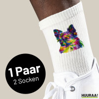Unisex Socken Chihuahua Colorful Größe 37/46...