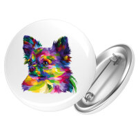 Button Chihuahua Colorful rund