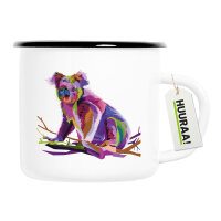 Emaille Tasse Koala Colorful 300ml Vintage Emaille Becher