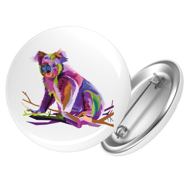Button Koala Colorful