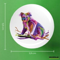 Button Koala Colorful rund