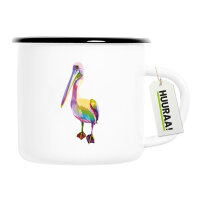 Emaille Tasse Pelikan Colorful 300ml Vintage Emaille Becher