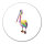 Aufkleber Pelikan Colorful 10cm rund
