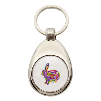 Schlüsselanhänger Hase Colorful