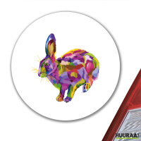 Aufkleber Hase Colorful 10cm