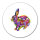 Aufkleber Hase Colorful 10cm rund