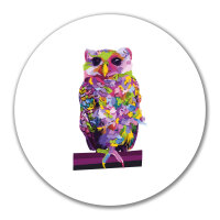Aufkleber Eule Colorful 10cm