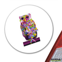 Aufkleber Eule Colorful 10cm
