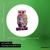 Aufkleber Eule Colorful 10cm