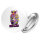 Button Eule Colorful rund