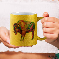 Glitzertasse Bison Colorful 330ml