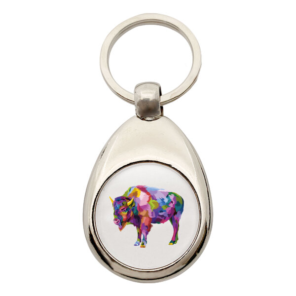 Schlüsselanhänger Bison Colorful