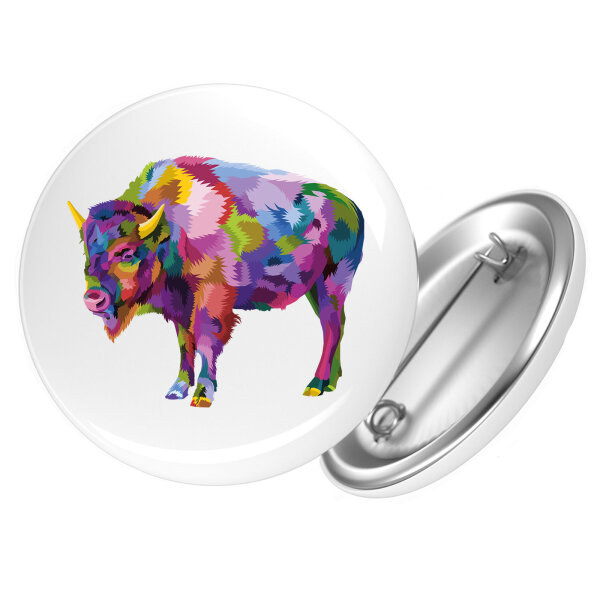 Button Bison Colorful