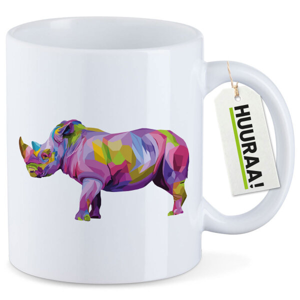 Kaffeetasse Nashorn Colorful 330ml