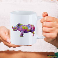 Kaffeetasse Nashorn Colorful 330ml