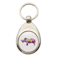 Schlüsselanhänger Nashorn Colorful