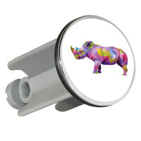 Waschbeckenstöpsel Nashorn Colorful 4cm Abflussstopfen