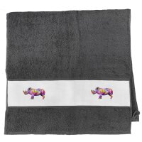 Handtuch Nashorn Colorful 50x100cm