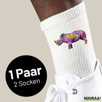 Unisex Socken Nashorn Colorful Baumwolle