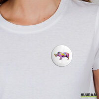 Button Nashorn Colorful rund