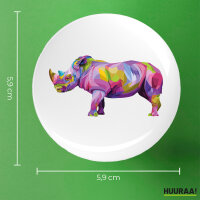 Button Nashorn Colorful
