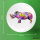Button Nashorn Colorful rund