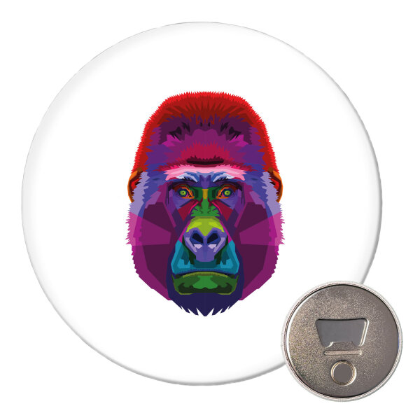 Magnet Gorilla Colorful 59mm Kühlschrankmagnet Flaschenöffner