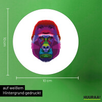 Aufkleber Gorilla Colorful 10cm