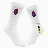 Unisex Socken Gorilla Colorful Größe 37/46 White Motiv Tennissocken