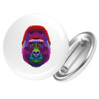 Button Gorilla Colorful rund