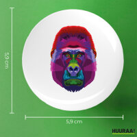 Button Gorilla Colorful rund