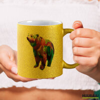 Glitzertasse Bär Colorful 330ml