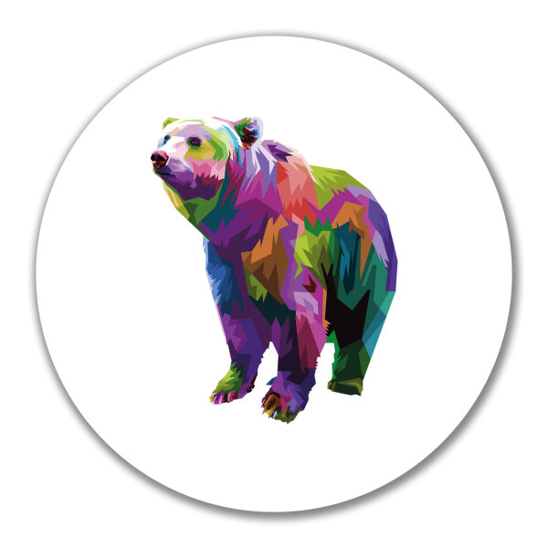 Aufkleber Bär Colorful 10cm