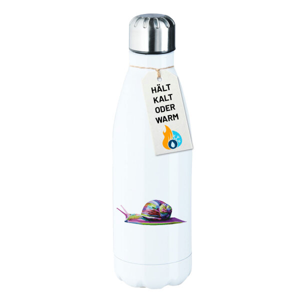 Trinkflasche Schnecke Colorful 500ml Edelstahl Wasserflasche