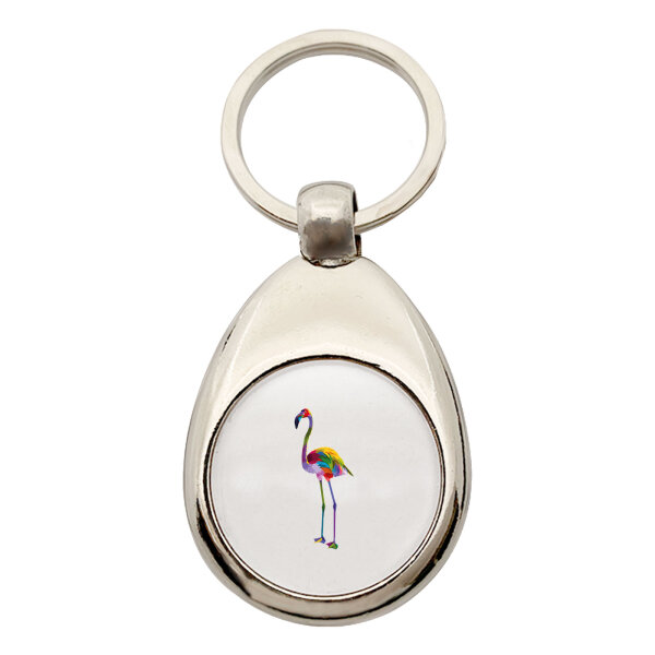 Schlüsselanhänger Flamingo Colorful
