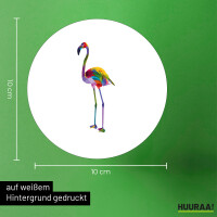 Aufkleber Flamingo Colorful 10cm
