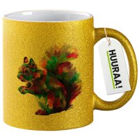 Glitzertasse Eichhörnchen Colorful 330ml