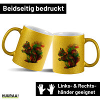Glitzertasse Eichhörnchen Colorful 330ml